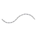 Sterling Silver Round Diamond Link Bracelet 1/2 Cttw